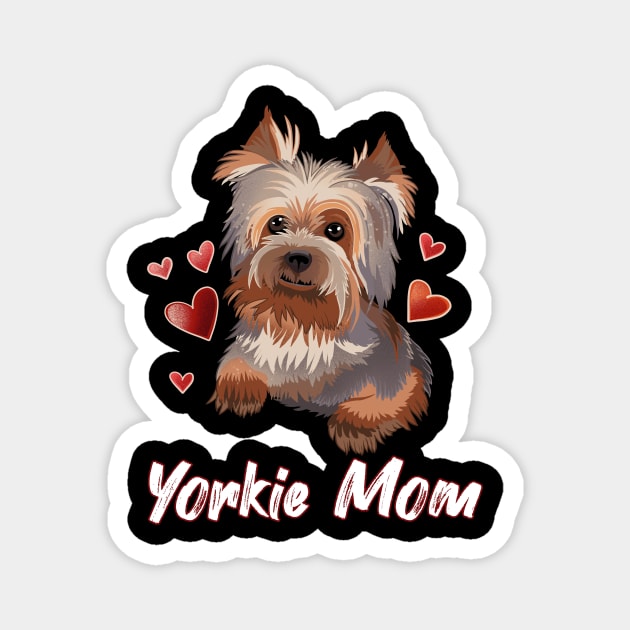 Yorkie Mom Magnet by LetsBeginDesigns