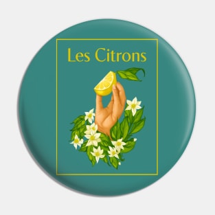 Les Citron Illustration - Lemon Citrus Design Pin