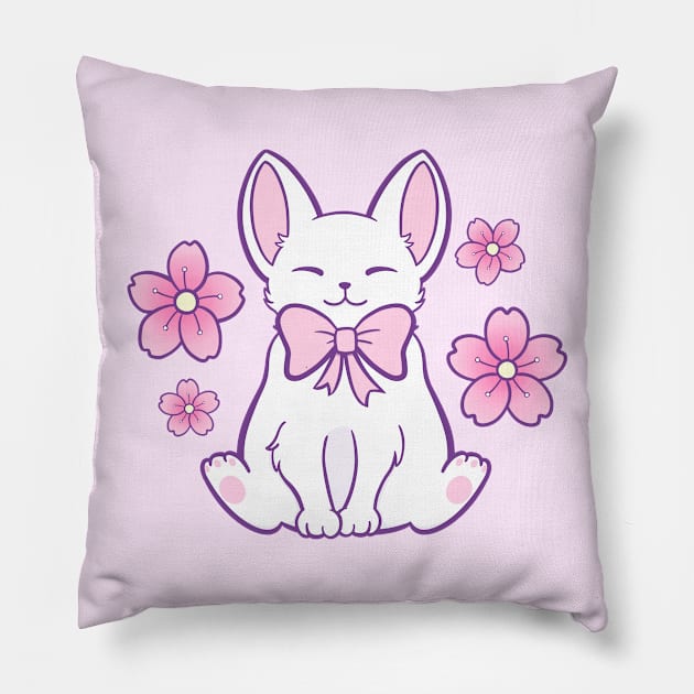 Sakura Cat 02 | Nikury Pillow by Nikury