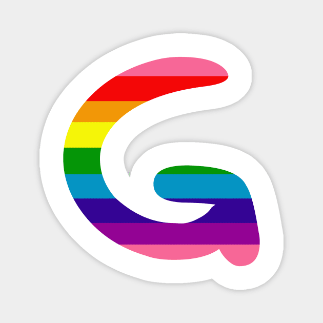 Gay pride G Magnet by Skittzune