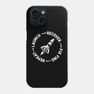 Model Rocket Funny Launch Day Crash Phone Case