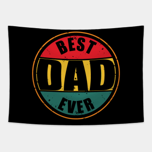 Best Dad Ever Sunset Color Tapestry