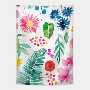 Pocket - Colorful Flowers Forest Plants Multicolored Tapestry