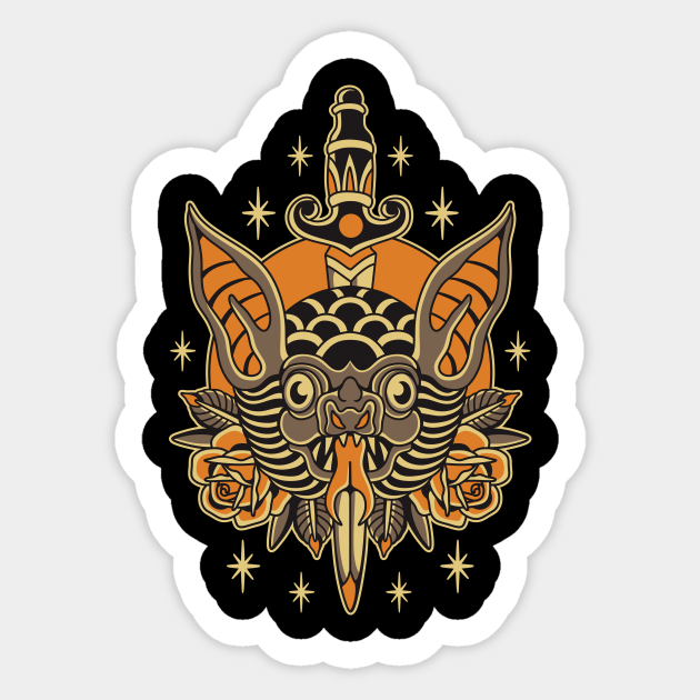 Traditional Bat Tattoo Sticker Sticker for Sale by BobCatchpole  Redbubble