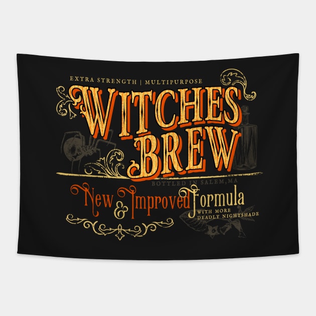 Halloween Witches Brew Tapestry by Emily Collins