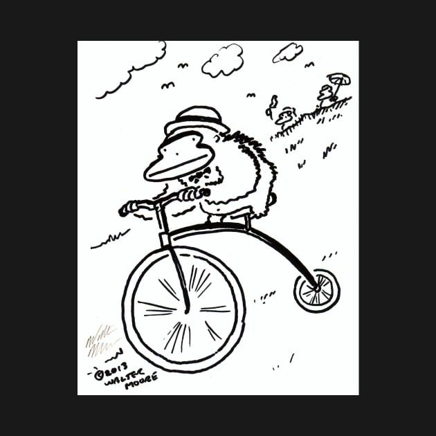 Penny Farthing Ape Hurtles Down the Hill by WalterMoore