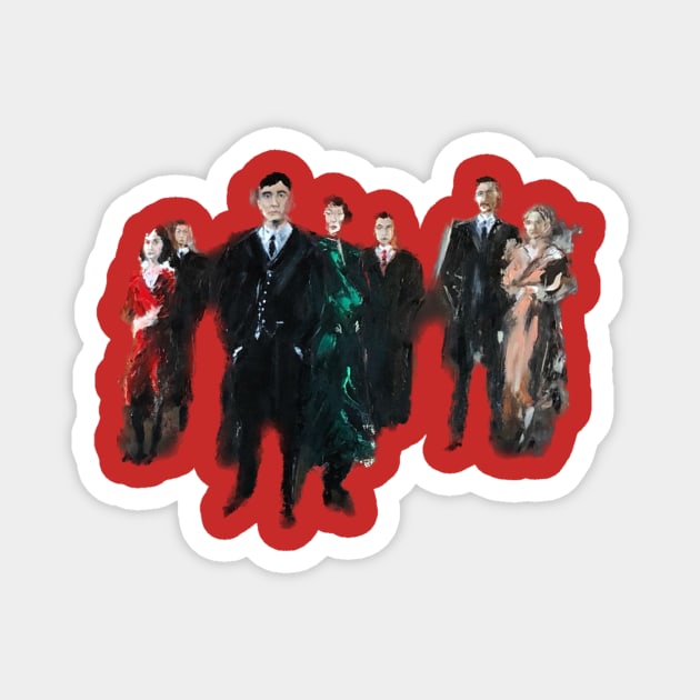 The Shelby Family Peaky Blinders Magnet by BiancaNeaguArt