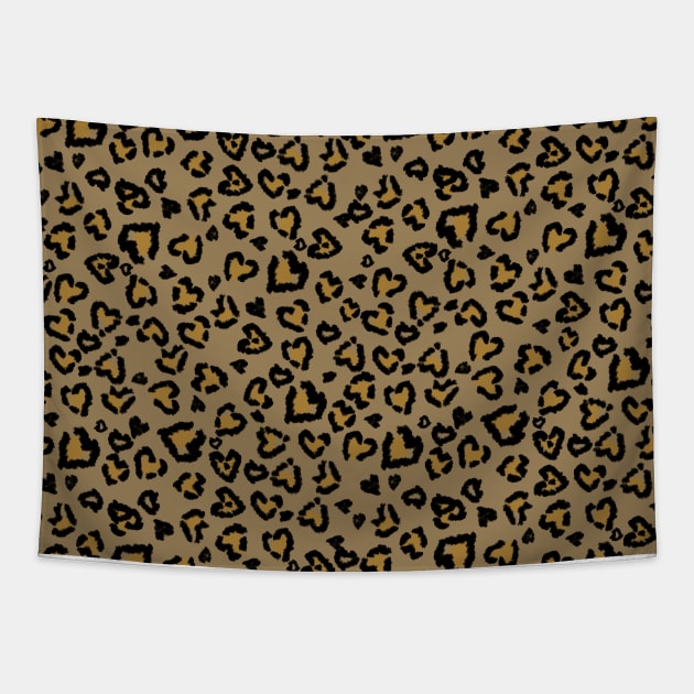 Valentine Leopard Pattern in Natural Colors Tapestry by ButterflyInTheAttic