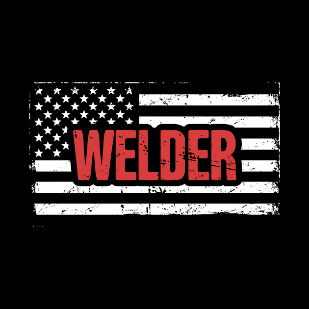 Welder American Flag | Welding Gift by MeatMan