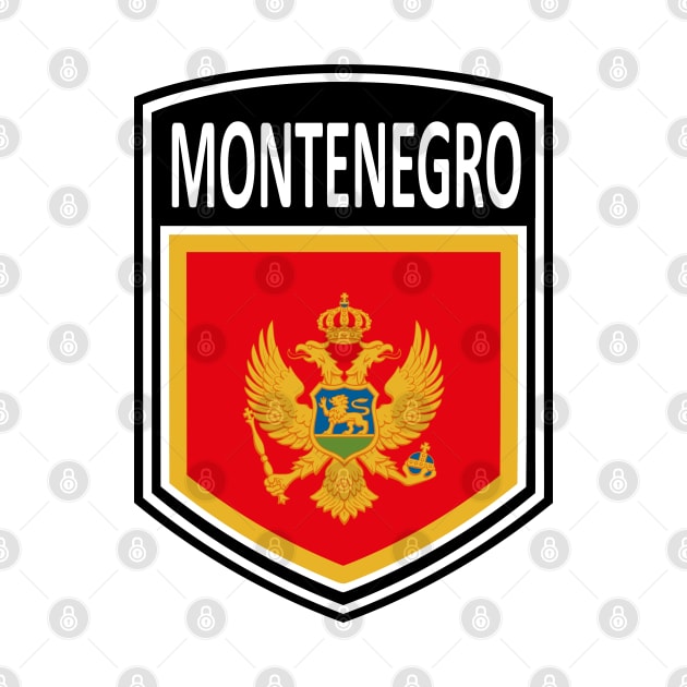 Flag Shield - Montenegro by Taylor'd Designs