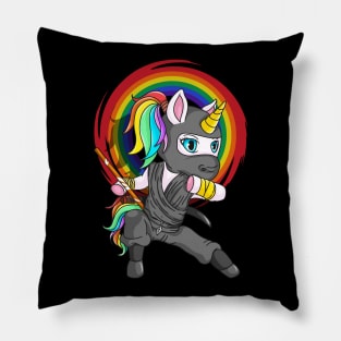 Unicorn Ninja Karate Japanese Kawaii Kung Fu MMA Pillow