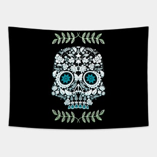 Floral Skull Tapestry