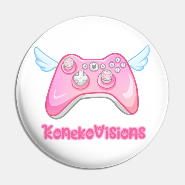 Pink Game Controller Pin by KonekoVisions