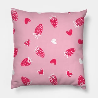 Light Pink Strawberry Love Pillow