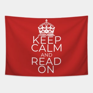 Keep Calm and Read On Tapestry