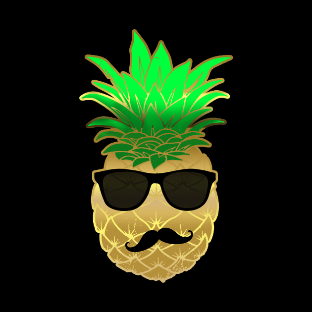 'Pineapple Gold Aloha' Funky Summer Aloha Gift by ourwackyhome