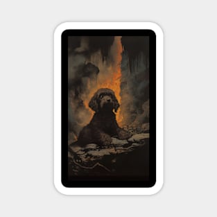 LADY - DARK FANTASY ART STYLE DOG Magnet