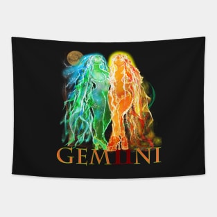 Gemini Zodiac Astrology Artwork Twins Tapestry