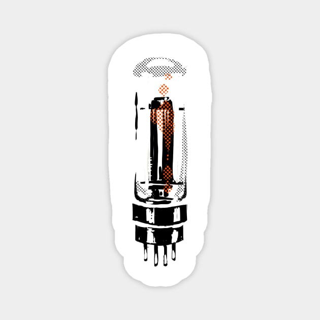 Vintage style vacuum tube illustration Magnet by SerifsWhiskey