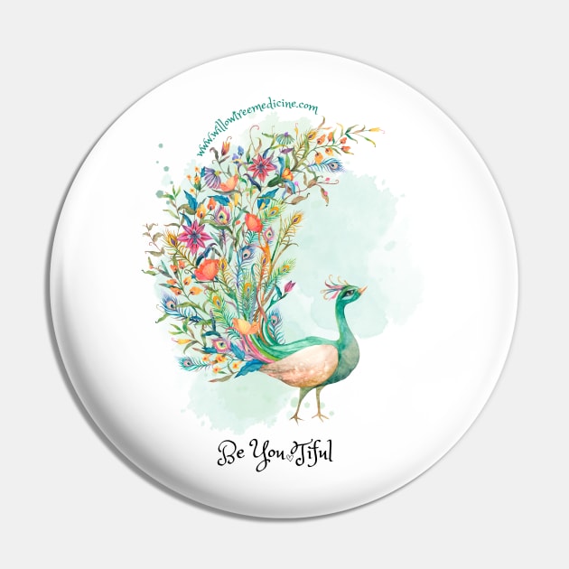 Be You Tiful Peacock Spirit Pin by WillowTree Medicine