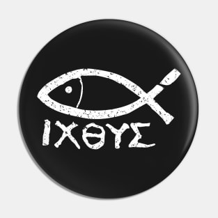 Ichthys Jesus Christ Son of God Savior Fish Symbol Pin