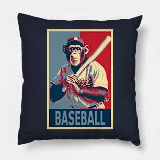 Chimpanzee Baseball Player HOPE Pillow