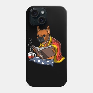 French Bulldog Book Reading Dog Phone Case