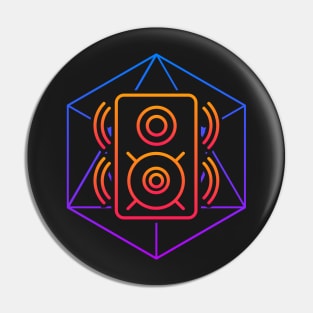 Trippy Psychedelic Rave | Speaker Sacred Geometry Pin