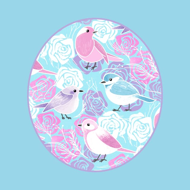 Little Bird Botanical - girly princess colors by PerrinLeFeuvre