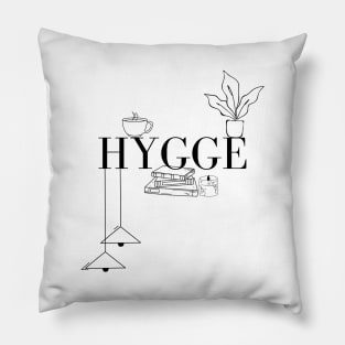 Hygge Logo for Scandinavian Style Lovers Pillow