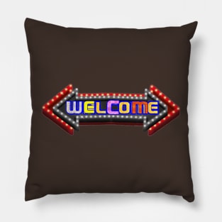 welcome text art design. Pillow