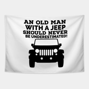 An old man with a jeep should never be underestimated! Tapestry