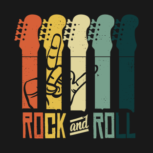 Rock and Roll Distress Retro Lover T-Shirt