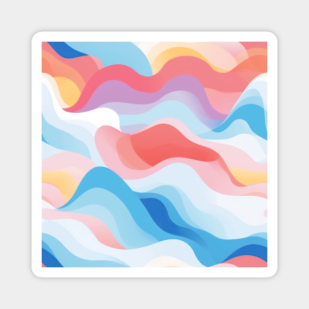 Pastel Ripples: Modern Abstract Waves Unleashed Magnet by star trek fanart and more