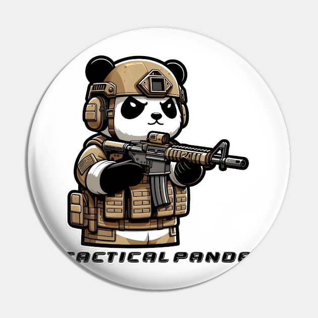 Tactical Panda Pin by Rawlifegraphic