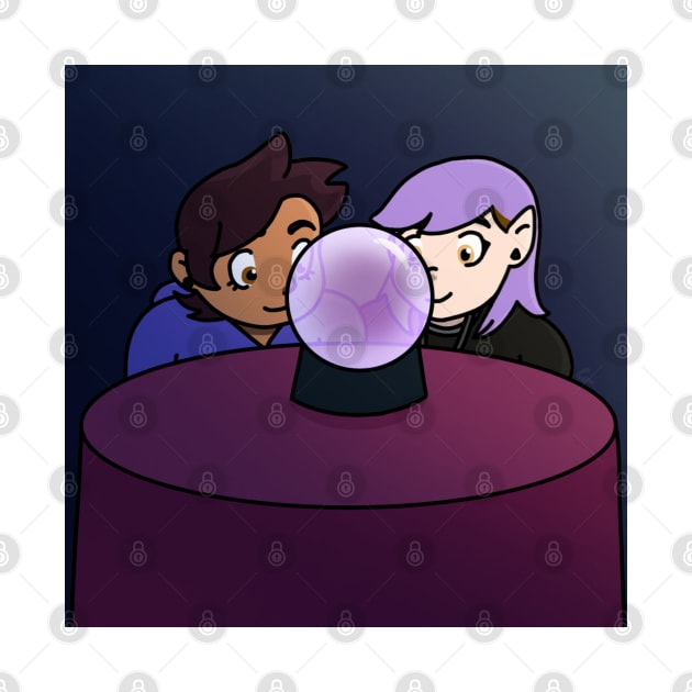 Amity and Luz Crystal Ball by ceolsonart