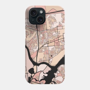 Gatineau Map Pattern in Soft Pink Pastels Phone Case