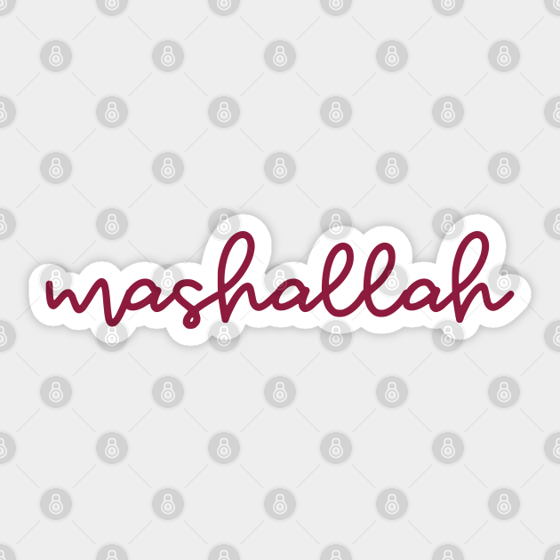Mashallah Maroon Red Mashallah Arabic Sticker Teepublic In accordance with your requirements. teepublic
