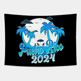 Family Vacay Puerto Rico 2024 Summer Souvenir Tapestry