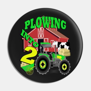 Birthday 2 Year Old Farming Themed Party, Cute Farm Second Birthday Gift Pin