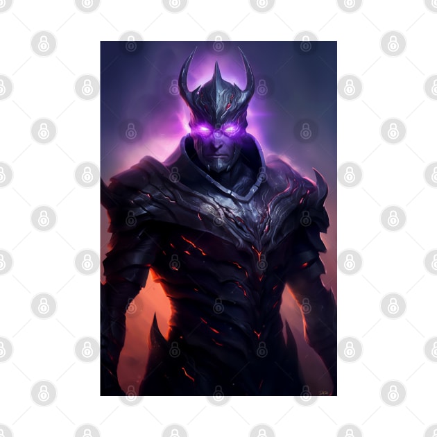 Purple-Eyed Demon Knight by David Kincaid Art