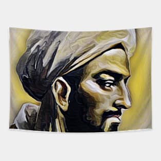 Ibn Khaldun Yellow Portrait | Ibn Khaldun Artwork 8 Tapestry