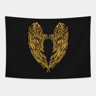 Angels Wings gold print T-Shirt, Phone Case and Others Tapestry