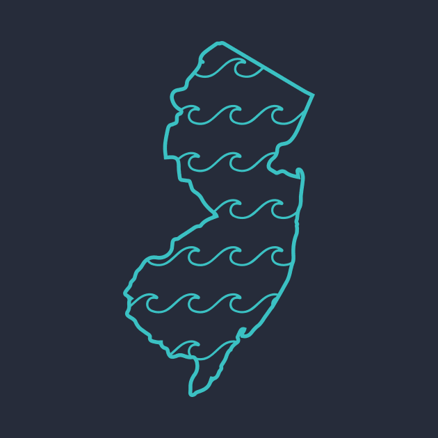 Jersey Waves Turquoise by SteveDesigns