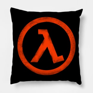 Half Life Orange Lambda Symbol Pillow