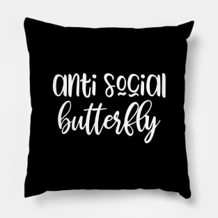 anti social butterfly Pillow