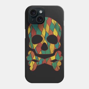 Skull and Bones Halloween Art Retro Pattern Phone Case