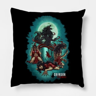 Crimson Dames - Orphan Shewolf - Art on Front Pillow