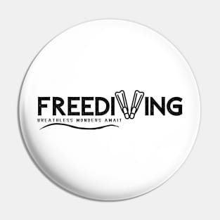 Freediving - Breathless Wonders Await | Freediving | Freediver | Ocean lover | Diver | Apnea Pin