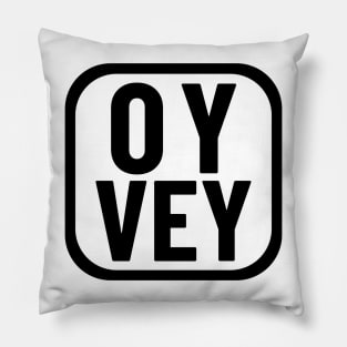 Oy Vey Meme Yiddish Exclamatory Expression Square Frame Rounded Corners Pillow